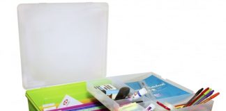 Wham Home Office Plastic Storage Box with Organiser Tray Review Wham