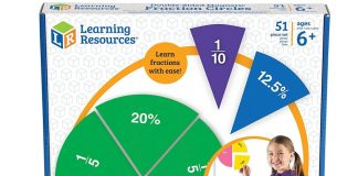 Learning Resources Rainbow Fraction® Circles Review Fraction Circles