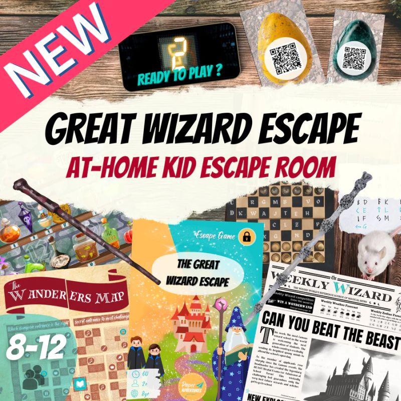 A Wizard Challenge Virtual Escape Room, Family Game Night, Team